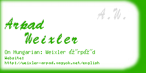 arpad weixler business card